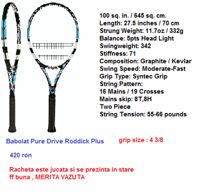 Babolat Pure Drive Roddick Plus