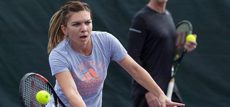 Simona Halep la antrenament