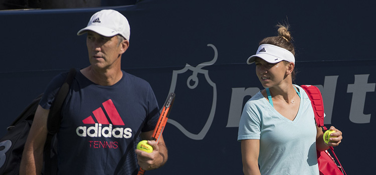 Imagini de la antrenamentul SIMONEI HALEP dinaintea meciului din turul 2