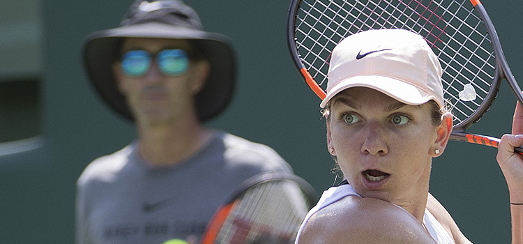 Imagini de la antrenamentul Simonei Halep şi al Irinei-Camelia Begu la Miami Open