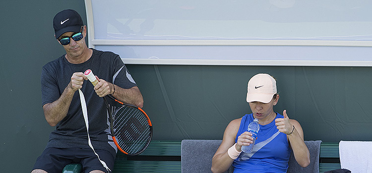 Imagini de la antrenamentul de marţi al Simonei Halep la Miami Open