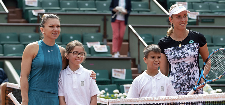 Imagini de la meciul Simona Halep - Elise Mertens din optimi la Roland Garros