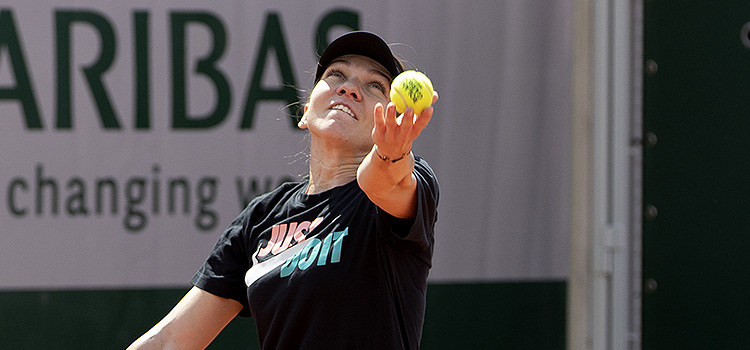 Imagini de la antrenamentul de luni al Simonei Halep la Roland Garros