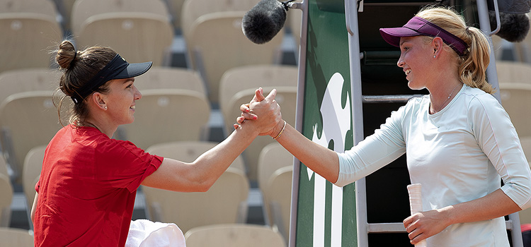Imagini de la antrenamentul de vineri al Simonei Halep la Roland Garros