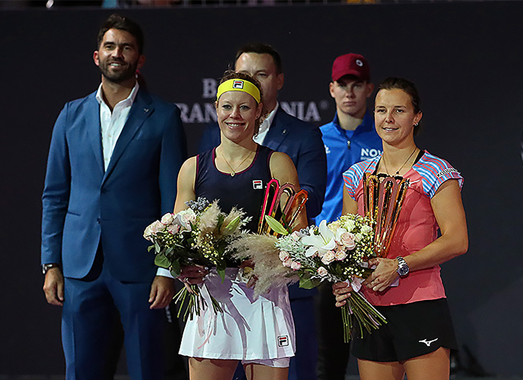 Finala de dublu feminin Transylvanian Open la The BT Arena din Cluj. Kristen Flipkens / Laura Siegemund 6/3 7/5 vs Kamilla rakhimova / Yana sizikova. 16.10.2022