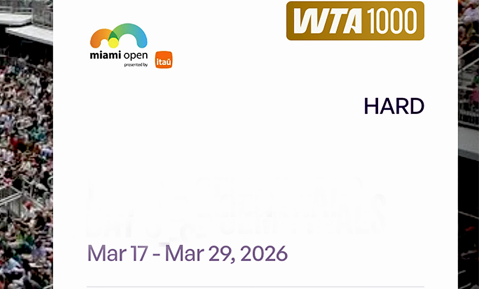 Miami Open prezentat de Itaú Miami, Florida. SUA 17-29 martie 2026