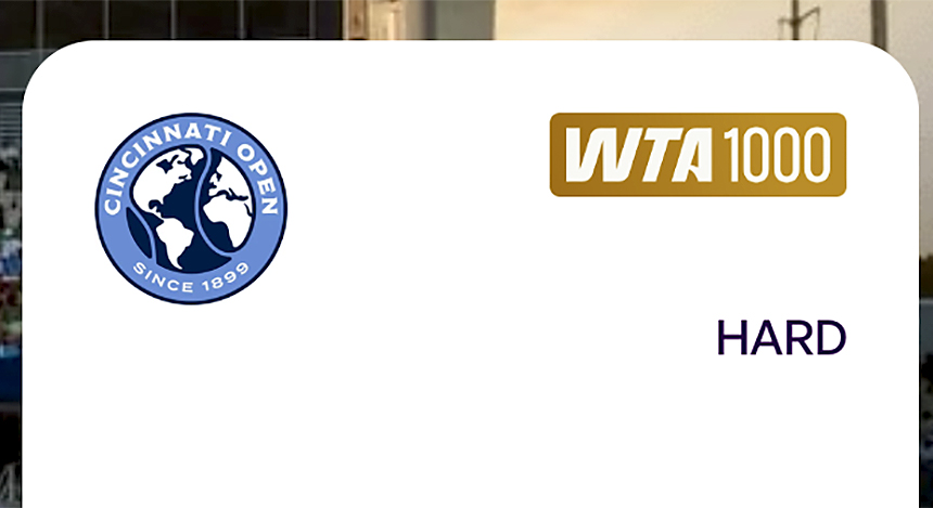 Cincinnati Open Mason, OH. WTA 1000 Aug 13 - Aug 23, 2026